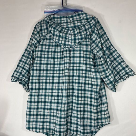 Plaid Cotton Shirt with Hood 22/24 - Picture 4 of 9
